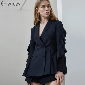 Brieuces 2018 Blazer Women Suits Ladies Blazers Ruffles Sleeve Office Suit Jackets Slim Blazer Female Double Breasted Outwear
Brieuces 2018 Blazer Women Suits Ladies Blazers Ruffles Sleeve Office Suit Jackets Slim Blazer Female Double Breasted Outwear