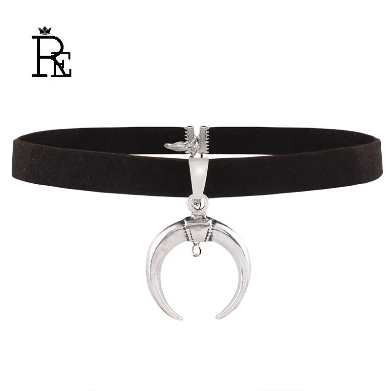 2018 New Fashion Black Velvet Ribbon Chain Moon Necklace Gothic Handmade Crescent Pendant Choker For Women Charm collares A3040
2018 New Fashion Black Velvet Ribbon Chain Moon Necklace Gothic Handmade Crescent Pendant Choker For Women Charm collares A3040