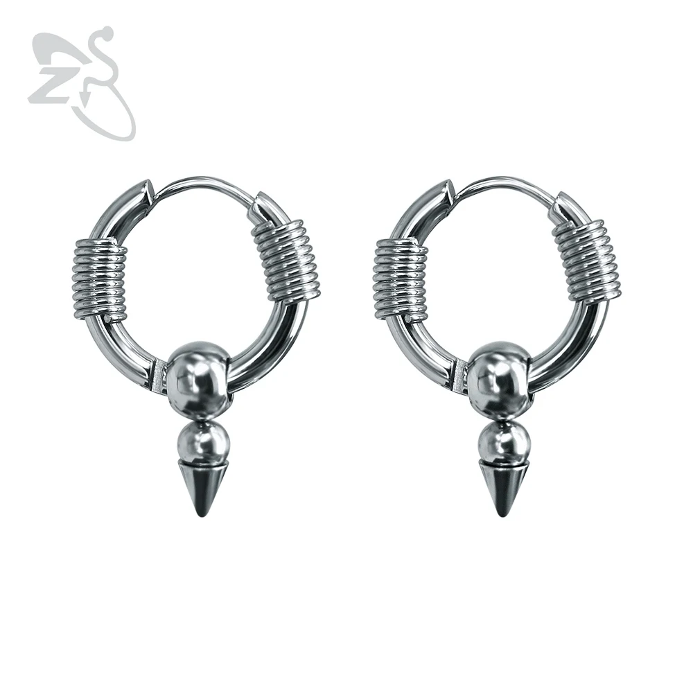 Фото Bigbang kpop G-Dragon GD Earrings Stainless Steel Round Piercing Cone Men Pendant Circle Earring Stud Korean Jewelry  Украшения | Hoop Earrings (32851198898)