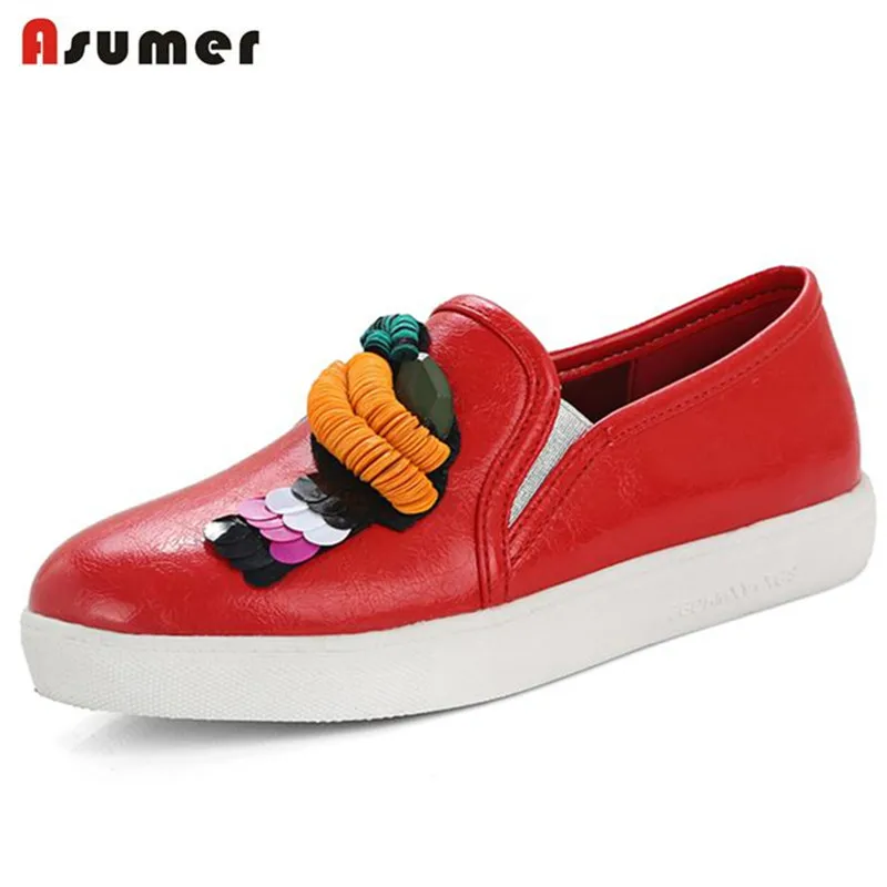 Asumer 2018 Hot sale shoes women flat platform loafers shoes soft leather shoes big size 34-43 fashion single shoes four seasons 
Asumer 2018 Hot sale shoes women flat platform loafers shoes soft leather shoes big size 34-43 fashion single shoes four seasons