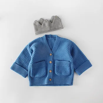 INS Baby Girls Pocket Design Knitting Sweater Cardigan Button Jacket Outwears Children Blue And Beige Color Clothes Wholesale
INS Baby Girls Pocket Design Knitting Sweater Cardigan Button Jacket Outwears Children Blue And Beige Color Clothes Wholesale