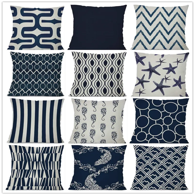 Navy Color Geometric Art Decorative Cushion Cover Car Waist Pillowcase Starfish Coral Pillow Case Bedroom Decoration
Navy Color Geometric Art Decorative Cushion Cover Car Waist Pillowcase Starfish Coral Pillow Case Bedroom Decoration