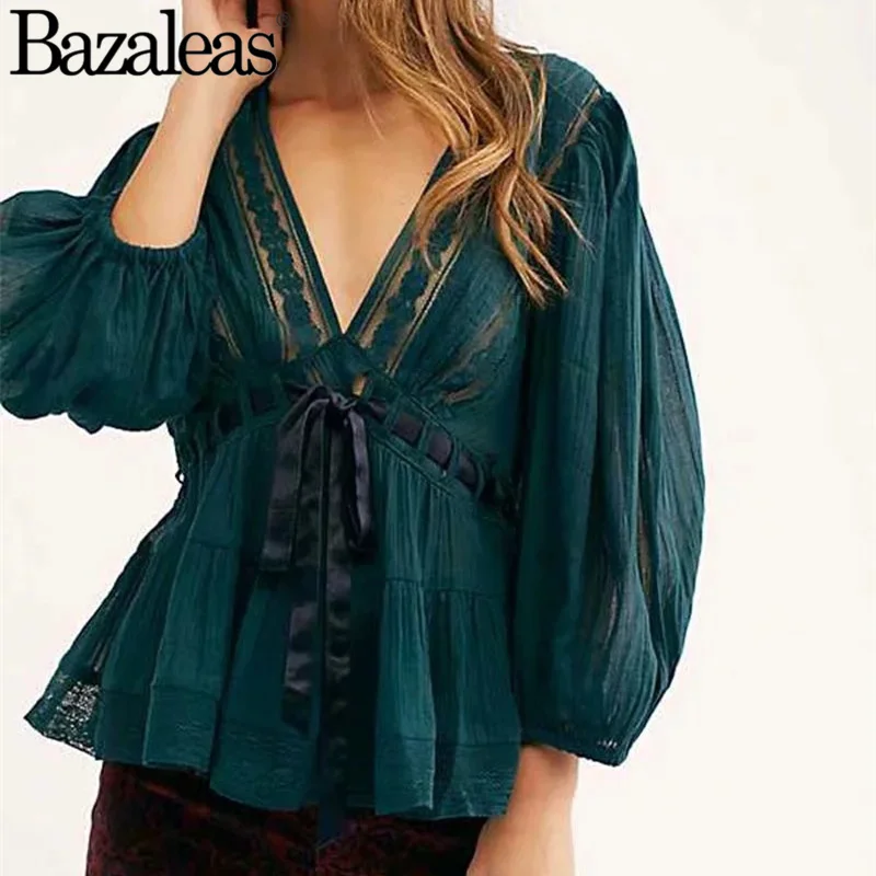 Women Sexy Blouse And Tops Lace Hollow Out Women Blouse V Neck Ties In Waist Tops
Women Sexy Blouse And Tops Lace Hollow Out Women Blouse V Neck Ties In Waist Tops
