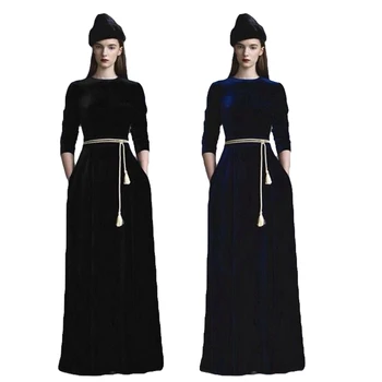 Dubai Lady Muslim Long Sleeve Velvet Dress Jilbab Vintage Cocktail Maxi Robe Clothing
Dubai Lady Muslim Long Sleeve Velvet Dress Jilbab Vintage Cocktail Maxi Robe Clothing