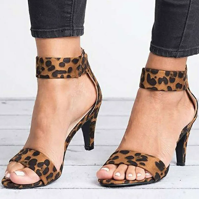 Spring Summer Women Sandal Thin Heel Pumps Open Toe Ankle Strap Suede Office Lady Wedding Party Shoes Woman Leopard Sandalias
Spring Summer Women Sandal Thin Heel Pumps Open Toe Ankle Strap Suede Office Lady Wedding Party Shoes Woman Leopard Sandalias