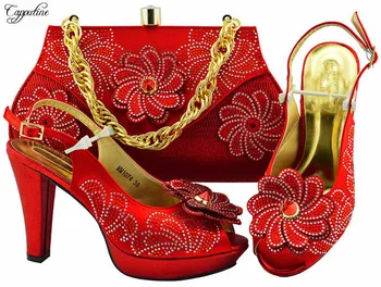 Wonderful red high heel sandal shoes matching with handbag set with rhinestones MM1074 , heel height 11.5 cm
Wonderful red high heel sandal shoes matching with handbag set with rhinestones MM1074 , heel height 11.5 cm