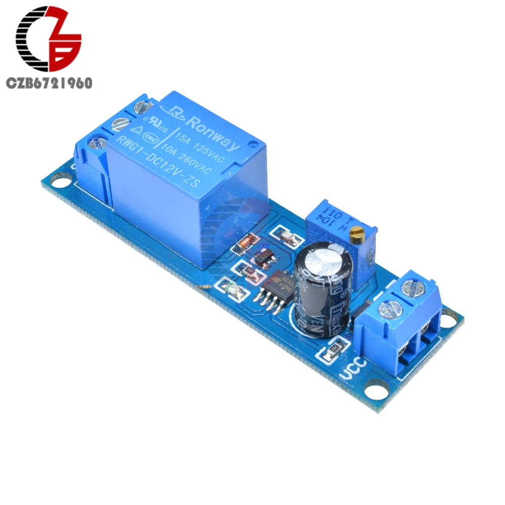 2200W NE555 Time Delay Relay Shield DC 12V Adjustable Time Relay Timing Delay Timer Control Switch Duty Cycle Pulse Generation
2200W NE555 Time Delay Relay Shield DC 12V Adjustable Time Relay Timing Delay Timer Control Switch Duty Cycle Pulse Generation