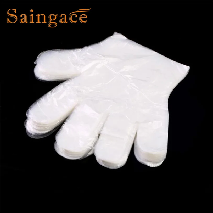 Image 100pcs Plastic Disposable Gloves Restaurant Home Service Catering Hygiene quality first