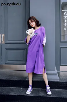 Poungdudu maternity pregnant women dress loose short-sleeved t-shirt dress large size bat sleeves over the knee open dress
Poungdudu maternity pregnant women dress loose short-sleeved t-shirt dress large size bat sleeves over the knee open dress