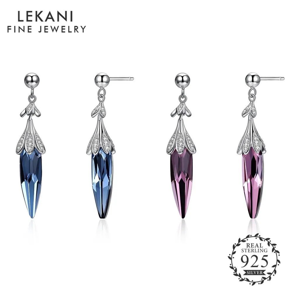 LEKANI Elegant 925 Sterling Silver Crystals from Swarovski Chili Shape Popular Dangle Earrings For Women Drop Earrings Jewelry
LEKANI Elegant 925 Sterling Silver Crystals from Swarovski Chili Shape Popular Dangle Earrings For Women Drop Earrings Jewelry