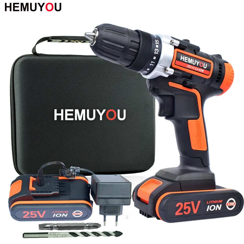 25 V Electric Screwdriver Cordless Drill Mini Wireless Power Driver lithium ion Battery 3 / 8 Inch 2 Speed + Smart Display
25 V Electric Screwdriver Cordless Drill Mini Wireless Power Driver lithium ion Battery 3 / 8 Inch 2 Speed + Smart Display