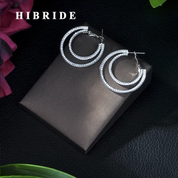 HIBRIDE Designable Fashion Brand Jewelry White CZ Stone White Gold Color Big Post Hope Earrings For Women E-402
HIBRIDE Designable Fashion Brand Jewelry White CZ Stone White Gold Color Big Post Hope Earrings For Women E-402