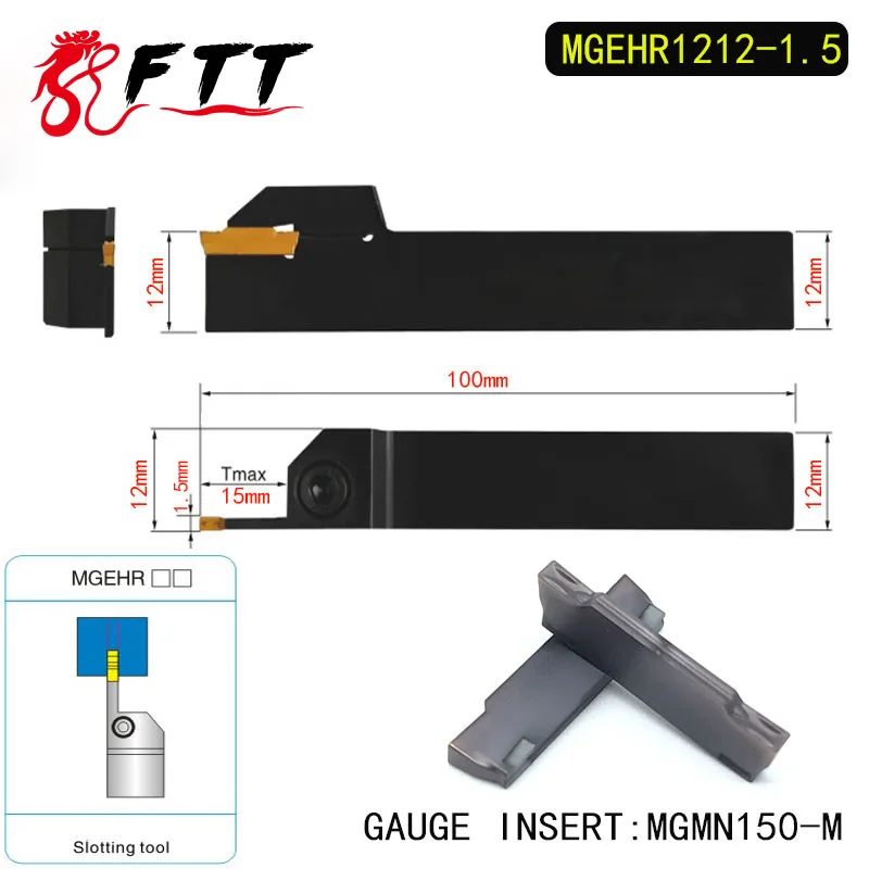 MGEHR1212-1.5 Extermal Parting and Grooving Turning Tool Holder For MGMN150 Insert Right Hand Bars MGMN 150
MGEHR1212-1.5 Extermal Parting and Grooving Turning Tool Holder For MGMN150 Insert Right Hand Bars MGMN 150