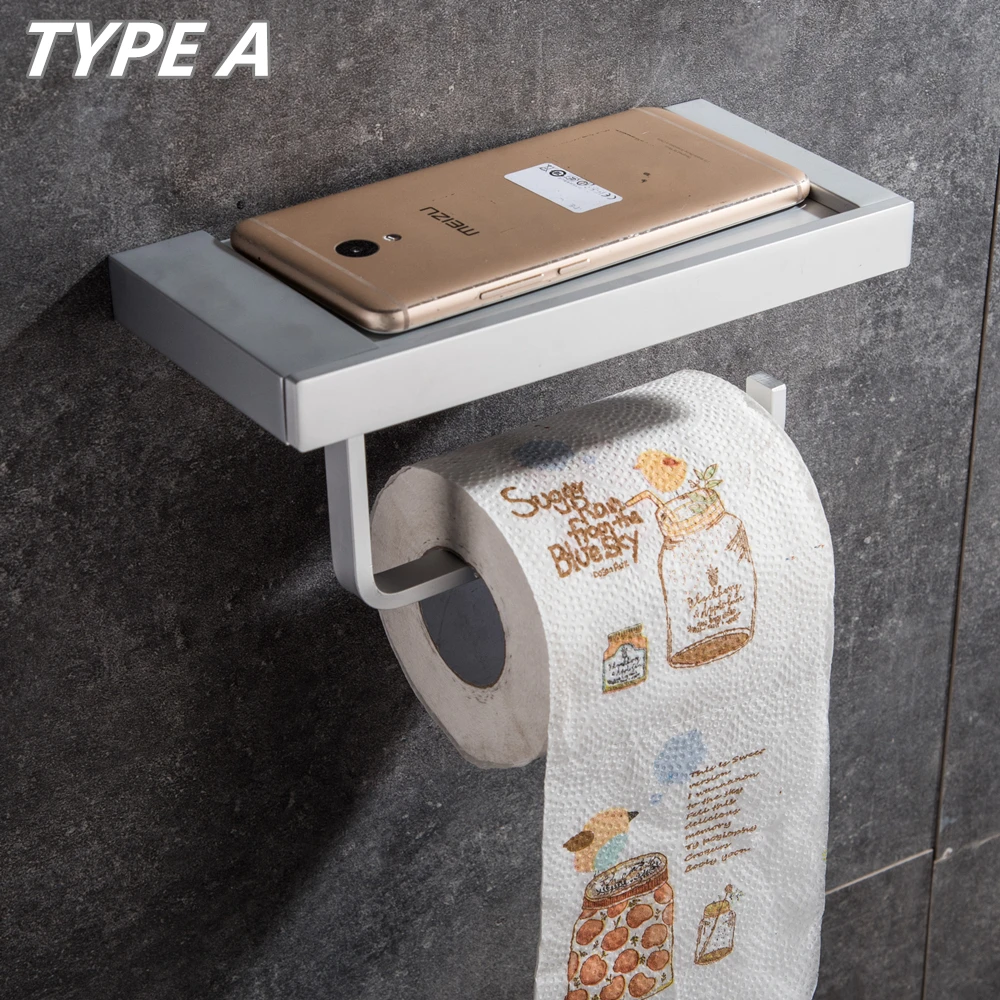 High Quality Innovative Wall-mounted Shelf Bathroom Shelf Shower Soap Cosmetic Shelves Shampoo Towel Rack Tissue Holder Mci15