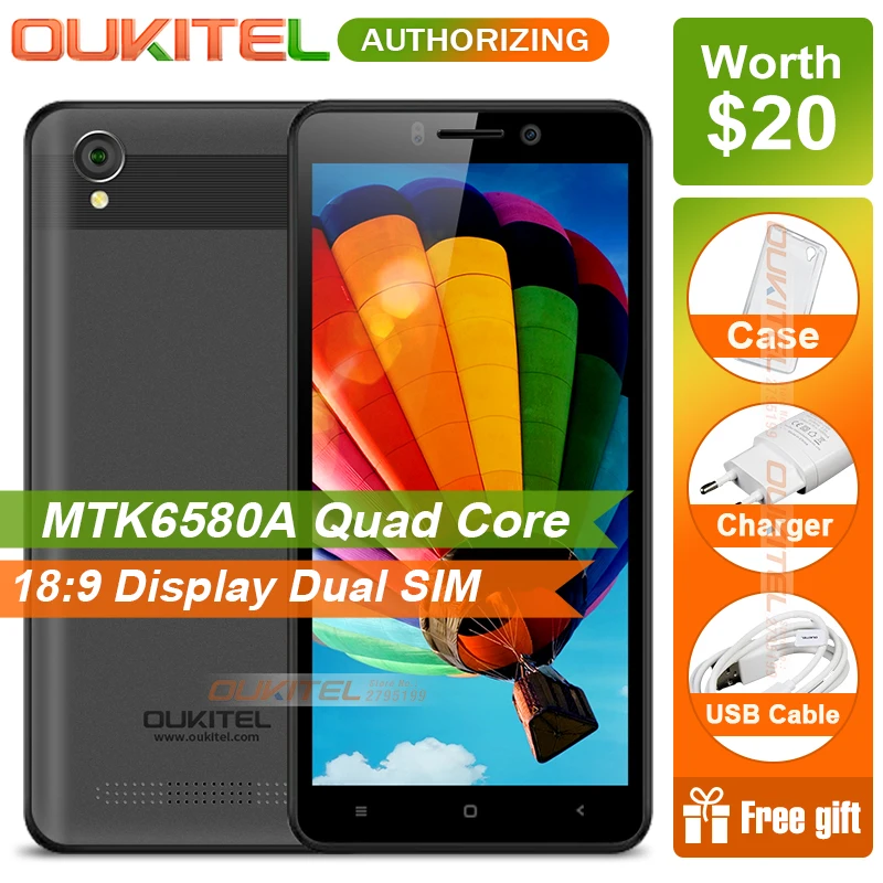 Oukitel C10 5.0 inch 18:9 Display 3G Smartphone 1GB+8GB MTK6580 Quad Core 1.3GHz Dual SIM 2000mAh Android 8.1 Mobile Phone
Oukitel C10 5.0 inch 18:9 Display 3G Smartphone 1GB+8GB MTK6580 Quad Core 1.3GHz Dual SIM 2000mAh Android 8.1 Mobile Phone
