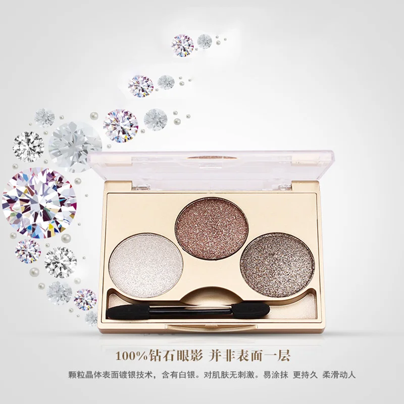 NOVO Brand 3 color Eye shadow tray combination Pearlescent Matte Easy to color lasting Cosmetic effect Create dimensional look
NOVO Brand 3 color Eye shadow tray combination Pearlescent Matte Easy to color lasting Cosmetic effect Create dimensional look
