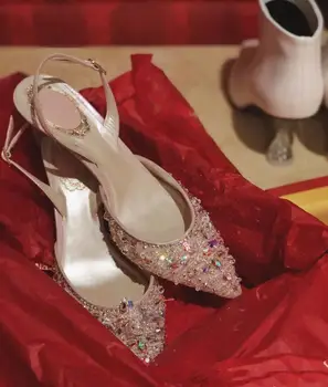 Pointed Toe Shoes Women Pumps Buckle Wedding Party Shoes Rhinestone Shoes Lady High Heels 7.5cm Sring Summer Shoes Zapatos Mujer
Pointed Toe Shoes Women Pumps Buckle Wedding Party Shoes Rhinestone Shoes Lady High Heels 7.5cm Sring Summer Shoes Zapatos Mujer