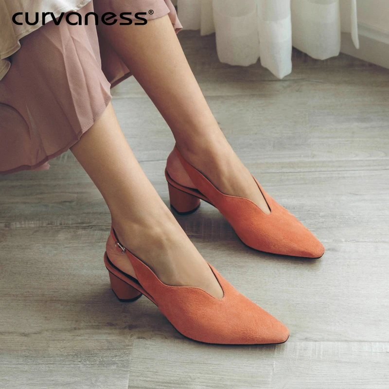 Curvaness New Spring Women's High Heel Shoes With Wedding Shoes Ladies Suede Leather High Quality Square Toe Shallow Mouth
Curvaness New Spring Women's High Heel Shoes With Wedding Shoes Ladies Suede Leather High Quality Square Toe Shallow Mouth
