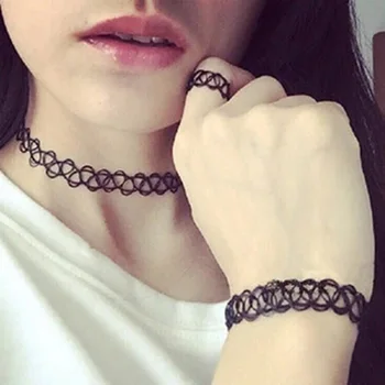 Korean Fashion Retro Tattoo Necklace Ring Bracelet Necklace Retro Gothic Elastic Necklace Female Necklace Set Wholesale
Korean Fashion Retro Tattoo Necklace Ring Bracelet Necklace Retro Gothic Elastic Necklace Female Necklace Set Wholesale