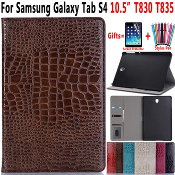 Crocodile Pattern Leather Smart Flip Case for Samsung Galaxy Tab S4 10.5 T830 T835 SM-T830 Awake Sleep Cover Coque Funda
Crocodile Pattern Leather Smart Flip Case for Samsung Galaxy Tab S4 10.5 T830 T835 SM-T830 Awake Sleep Cover Coque Funda