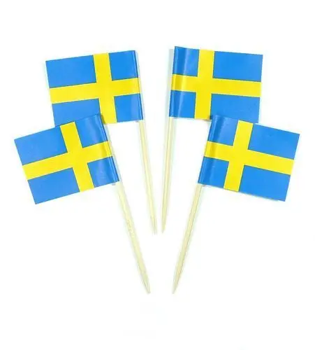 Lot of 50 Pcs Mini Wooden Sweden Toothpick Flag fruitpick for Decor Party Fruit Pastry
Lot of 50 Pcs Mini Wooden Sweden Toothpick Flag fruitpick for Decor Party Fruit Pastry