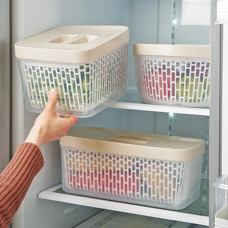 Real Laundry Panier Double Covered Basket Fresh Box Household Refrigerator Storage Kitchen Plastic Sealed Washing Cleaning
Real Laundry Panier Double Covered Basket Fresh Box Household Refrigerator Storage Kitchen Plastic Sealed Washing Cleaning