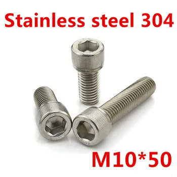 Free Shipping 10pcs/Lot Metric Thread DIN912 M10x50 mm M10*50 mm 304 Stainless Steel Hex Socket Head Cap Screw Bolts
Free Shipping 10pcs/Lot Metric Thread DIN912 M10x50 mm M10*50 mm 304 Stainless Steel Hex Socket Head Cap Screw Bolts
