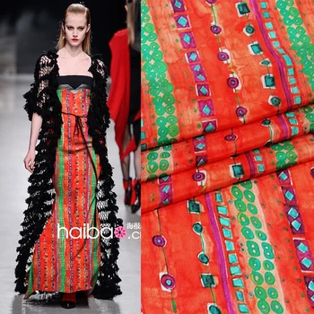 New version of the new red printing crepe de Chine cloth skirt clothing dress printing and dyeing silk 100% natural silk fabric
New version of the new red printing crepe de Chine cloth skirt clothing dress printing and dyeing silk 100% natural silk fabric