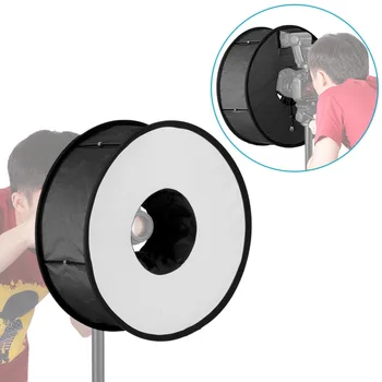 Universal 45cm Easy-fold Ring Speedlite Flash Softbox Diffuser Reflector for Macro Shoot Portrait Photography For Canon Nikon
Universal 45cm Easy-fold Ring Speedlite Flash Softbox Diffuser Reflector for Macro Shoot Portrait Photography For Canon Nikon