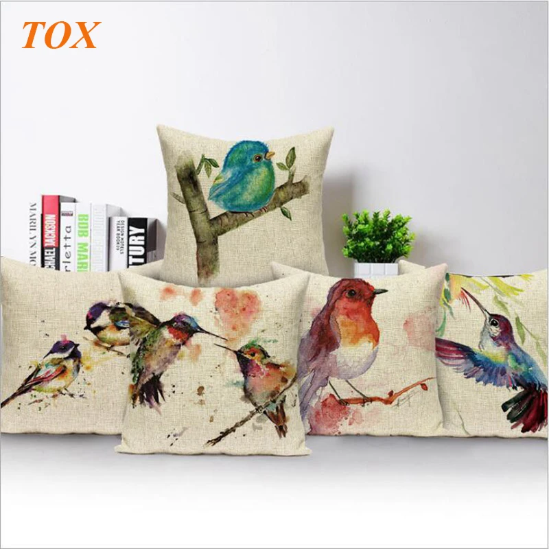 Watercolor Plant Bird Lumbar Pillow Covers Party Wedding Beach Almofada Cheap Promotion Home Decoration Beige Linen PillowCase
Watercolor Plant Bird Lumbar Pillow Covers Party Wedding Beach Almofada Cheap Promotion Home Decoration Beige Linen PillowCase