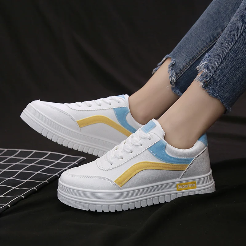 2019 Women Fashion White Skateboard Sneakers Female Platform Adult Vulcanize Flats Lady Casual Creeper krasovki Thick Sole Shoes
2019 Women Fashion White Skateboard Sneakers Female Platform Adult Vulcanize Flats Lady Casual Creeper krasovki Thick Sole Shoes
