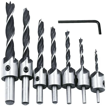 7pcs 5 Flute Countersink Drills Bit HSS Drills Bit Reamer Set 3/4/5/6/7/8/10mm For Woodworking Chamfer 
7pcs 5 Flute Countersink Drills Bit HSS Drills Bit Reamer Set 3/4/5/6/7/8/10mm For Woodworking Chamfer
