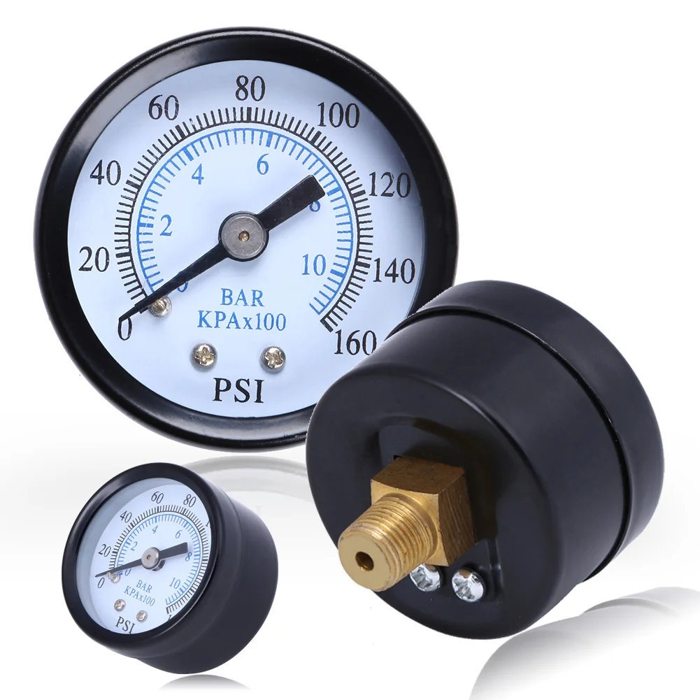 1/8" 160 Psi 10 Bar Mini Pressure Gauge Dial Air Compressor Metal Gas Air Pressure Gauge Pressure Tester Measuring Instruments
1/8" 160 Psi 10 Bar Mini Pressure Gauge Dial Air Compressor Metal Gas Air Pressure Gauge Pressure Tester Measuring Instruments