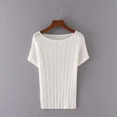 FREE SHIPPING Fashion miyake fold short-sleeved chiffon pure color T-shirt is short IN STOCK
FREE SHIPPING Fashion miyake fold short-sleeved chiffon pure color T-shirt is short IN STOCK