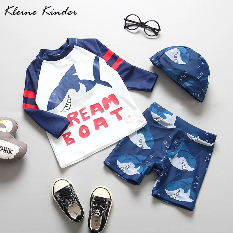 UPF50+ Children's Swimwear for Boys Shark Print Two Pieces Separate Swimsuit Long Sleeves Rash Guard Toddler Boy Bathing Suits
UPF50+ Children's Swimwear for Boys Shark Print Two Pieces Separate Swimsuit Long Sleeves Rash Guard Toddler Boy Bathing Suits