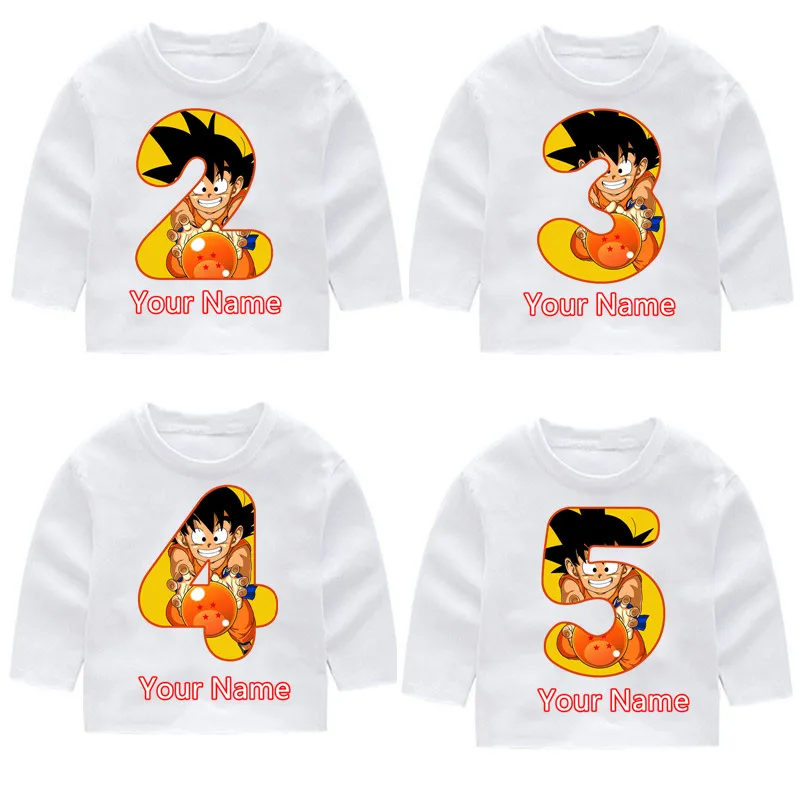 Goku Boy and Girl Print Cotton Birthday Number Long Sleeve T-shirts Children's Fall Long Sleeve Tops Baby Girl Harajuku Clothes
Goku Boy and Girl Print Cotton Birthday Number Long Sleeve T-shirts Children's Fall Long Sleeve Tops Baby Girl Harajuku Clothes