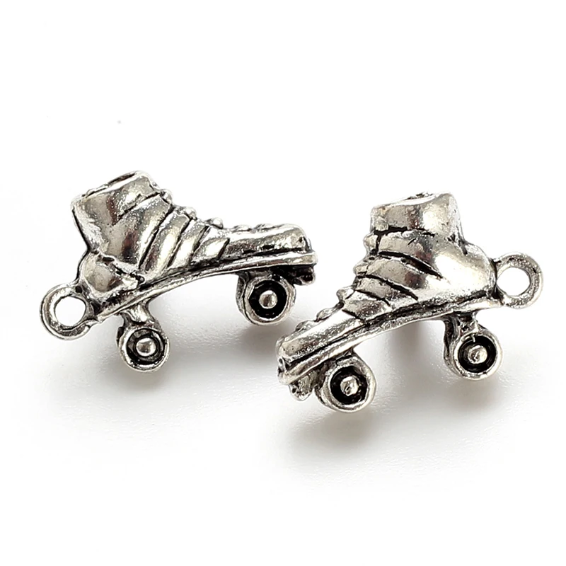 Lucky Eye 10pcs/lot Roller Skates Charms Antique Silver Alloy Charms For Jewelry Finding Making Bracelet Necklace Pendant EY4763
Lucky Eye 10pcs/lot Roller Skates Charms Antique Silver Alloy Charms For Jewelry Finding Making Bracelet Necklace Pendant EY4763