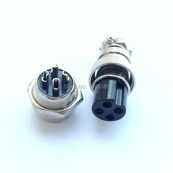 5set GX16 4 Pin Male & Female Diameter 16mm Wire Panel Connector GX16 Circular Connector Aviation Socket Plug
5set GX16 4 Pin Male & Female Diameter 16mm Wire Panel Connector GX16 Circular Connector Aviation Socket Plug