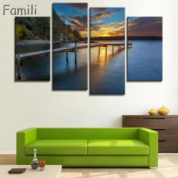 Print Painting Modular Poster Wall Picture 4 Panel Norwegian Lake Sunrise Canvas Frame Art For Living Room Home Decor Artwork
Print Painting Modular Poster Wall Picture 4 Panel Norwegian Lake Sunrise Canvas Frame Art For Living Room Home Decor Artwork