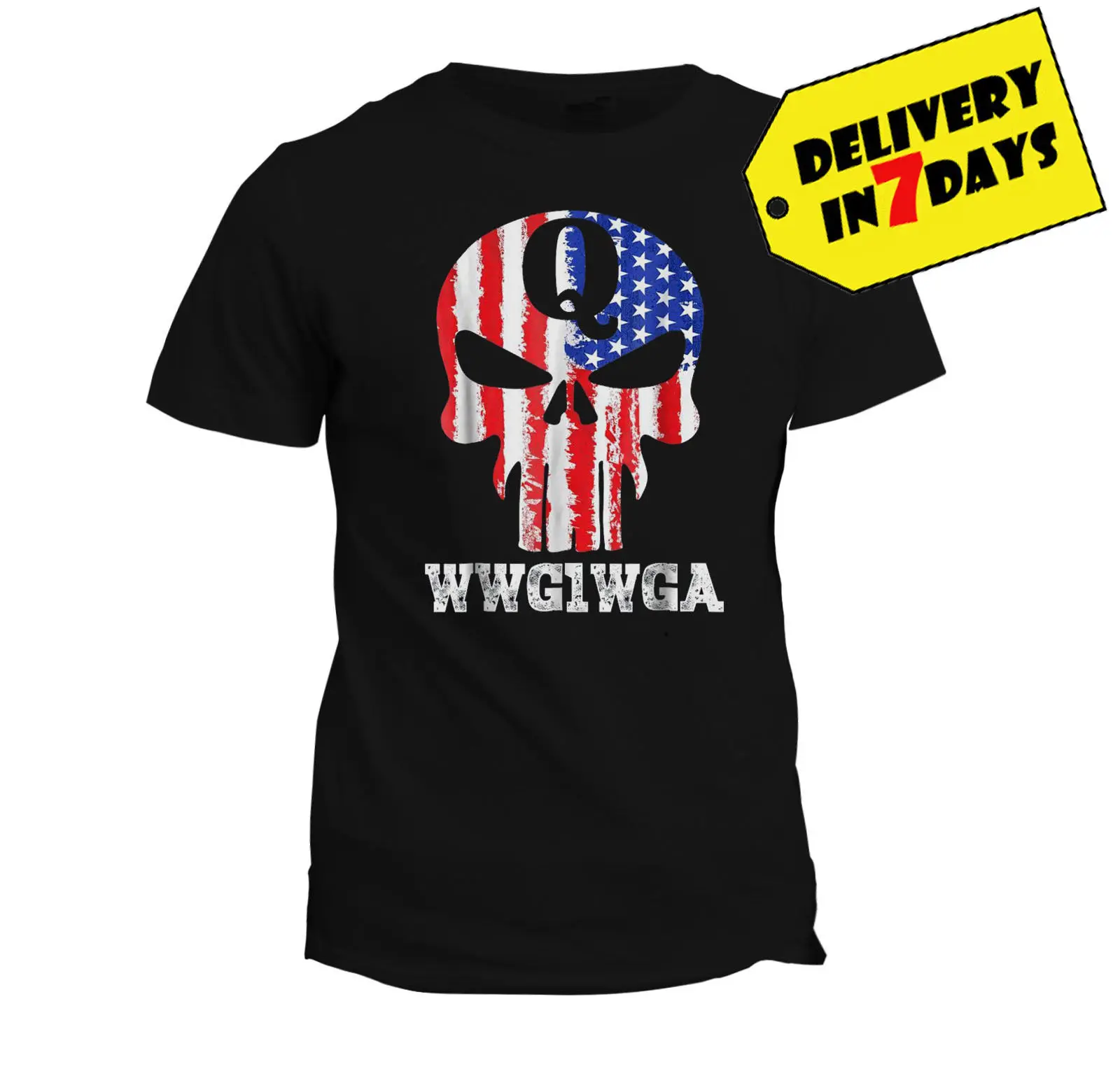 Donald Trump Q anon Skull WWG1WGA Political Conspiracy USA Black Full Size Shirt Cool Casual pride t shirt men Unisex
Donald Trump Q anon Skull WWG1WGA Political Conspiracy USA Black Full Size Shirt Cool Casual pride t shirt men Unisex