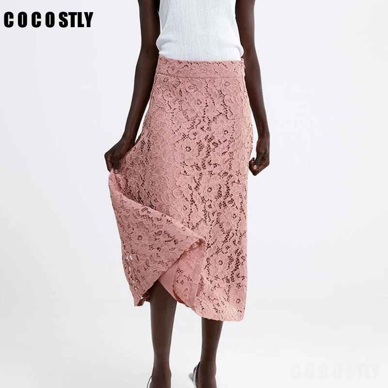 Fashion Women Skirt Sweet Crochet Hollow Out Embroidery Lace Skirt Summer Pink High Waist Skirt Bodycon Skirts Women
Fashion Women Skirt Sweet Crochet Hollow Out Embroidery Lace Skirt Summer Pink High Waist Skirt Bodycon Skirts Women