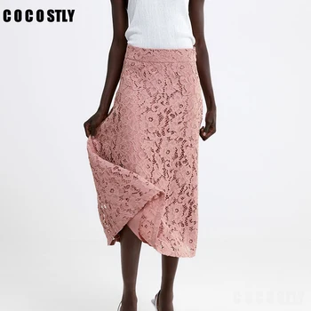 Fashion Women Skirt Sweet Crochet Hollow Out Embroidery Lace Skirt Summer Pink High Waist Skirt Bodycon Skirts Women
Fashion Women Skirt Sweet Crochet Hollow Out Embroidery Lace Skirt Summer Pink High Waist Skirt Bodycon Skirts Women