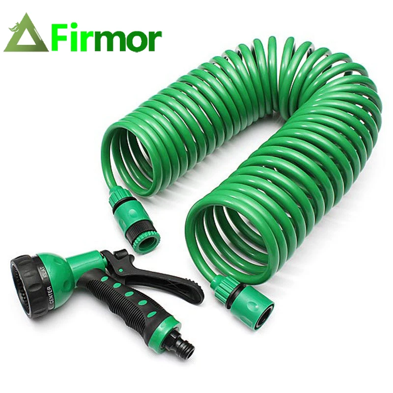 FIRMOR 7.5m/15m Flexible Coiled Spiral Garden Water Hose With 7 Pattern Spray Nozzle Water Gun Household Car Washing Gardening
FIRMOR 7.5m/15m Flexible Coiled Spiral Garden Water Hose With 7 Pattern Spray Nozzle Water Gun Household Car Washing Gardening