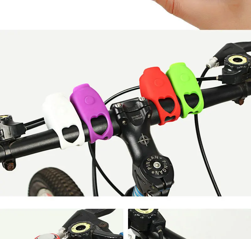 Electric Cycling Bells 110 dB Horn Rainproof MTB Bicycle Handlebar Bell Silica Gel Shell Ring Bell Bicycle Accessories (7)