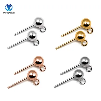 MINGXUAN 10pcs 925 Sterling Silver Earrings Settings 3mm Ball Ear Jewelry Pin Open Rings Stud Ear Needles Pure Silver Earrings
MINGXUAN 10pcs 925 Sterling Silver Earrings Settings 3mm Ball Ear Jewelry Pin Open Rings Stud Ear Needles Pure Silver Earrings