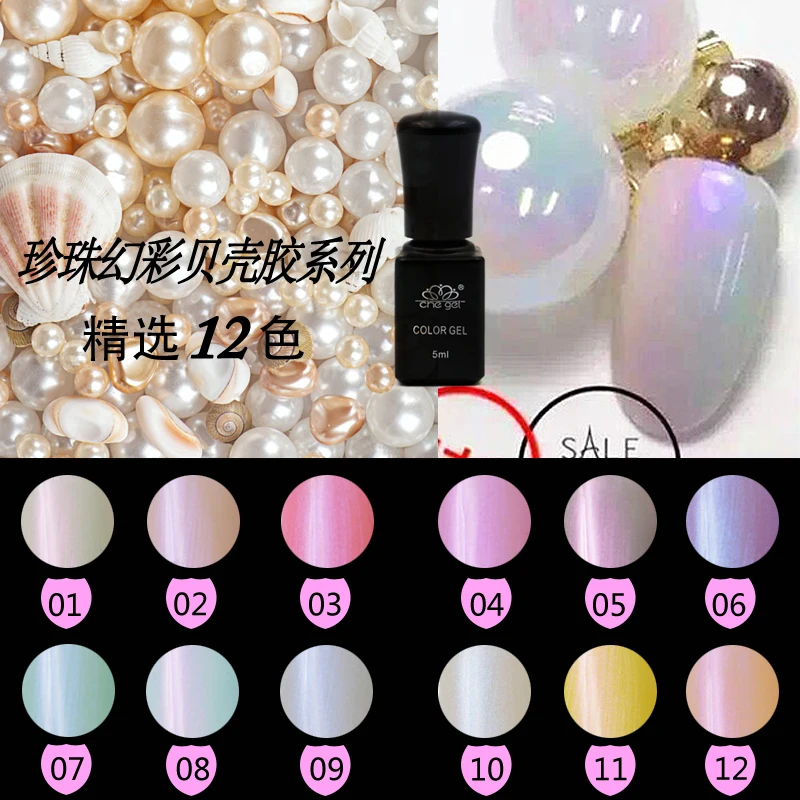 12 Color 5ML CHE Pearl Shell Gel Soak Off LED UV Nail Art Builder Polish Manicure Gel DIY Salon Set
12 Color 5ML CHE Pearl Shell Gel Soak Off LED UV Nail Art Builder Polish Manicure Gel DIY Salon Set