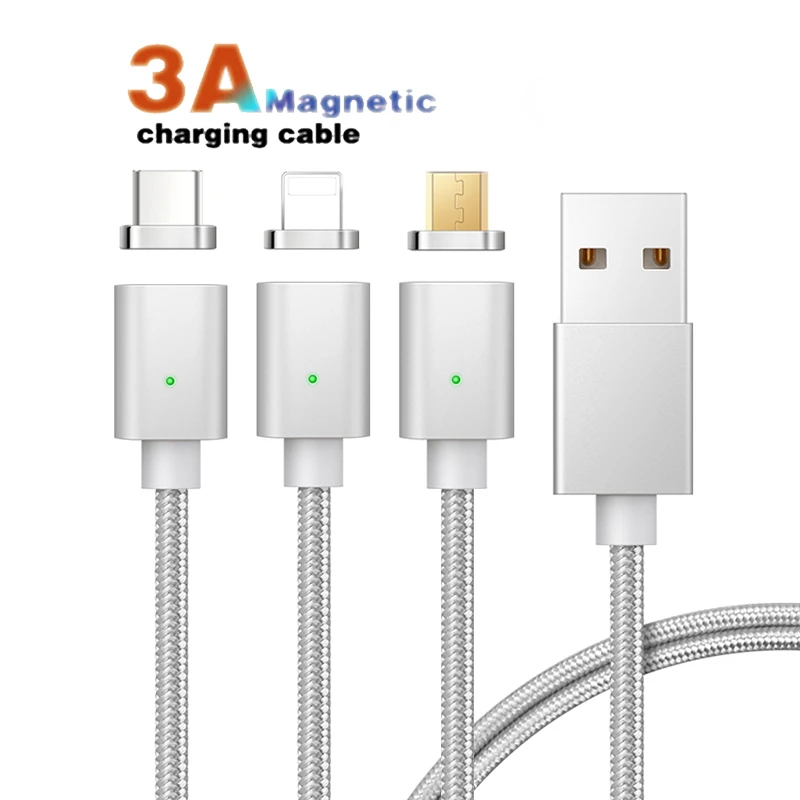Magnetic Fast Charger Cable Micro USB Type C For iPhone Lighting Cable 3A Fast Charging Wire Type-C Magnet Charger Phone Cable
Magnetic Fast Charger Cable Micro USB Type C For iPhone Lighting Cable 3A Fast Charging Wire Type-C Magnet Charger Phone Cable