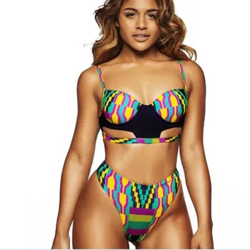 2018 High Waist Patchwork Bikini Set Sexy Push Up Swimwear Retro Print Swimsuit Padding Bathing Suit Beachwear Maillot De Bain
2018 High Waist Patchwork Bikini Set Sexy Push Up Swimwear Retro Print Swimsuit Padding Bathing Suit Beachwear Maillot De Bain