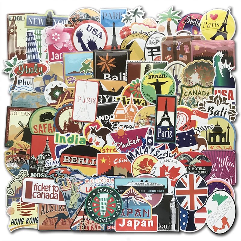 100 PCS Retro Building Traveling Stickers Graffiti Waterproof Decals Sticker to DIY Suitcase Laptop Luggage Bag Guitar Moto Car
100 PCS Retro Building Traveling Stickers Graffiti Waterproof Decals Sticker to DIY Suitcase Laptop Luggage Bag Guitar Moto Car