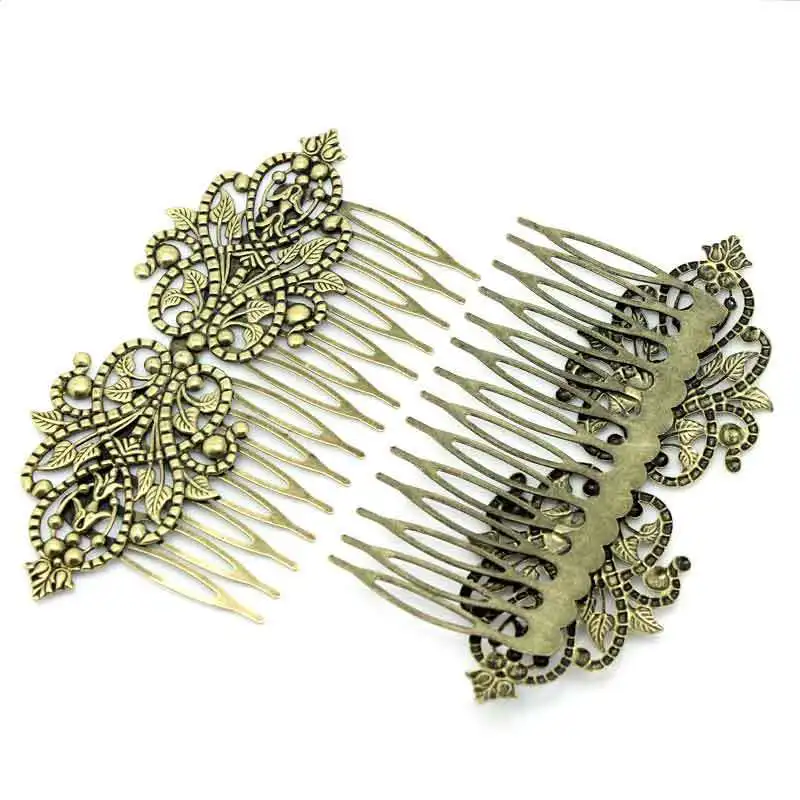 10Pcs Hair Clips Comb Shape Flower Hollow Barrettes Bronze Tone 98x52mm(3 7/8"x2")
10Pcs Hair Clips Comb Shape Flower Hollow Barrettes Bronze Tone 98x52mm(3 7/8"x2")